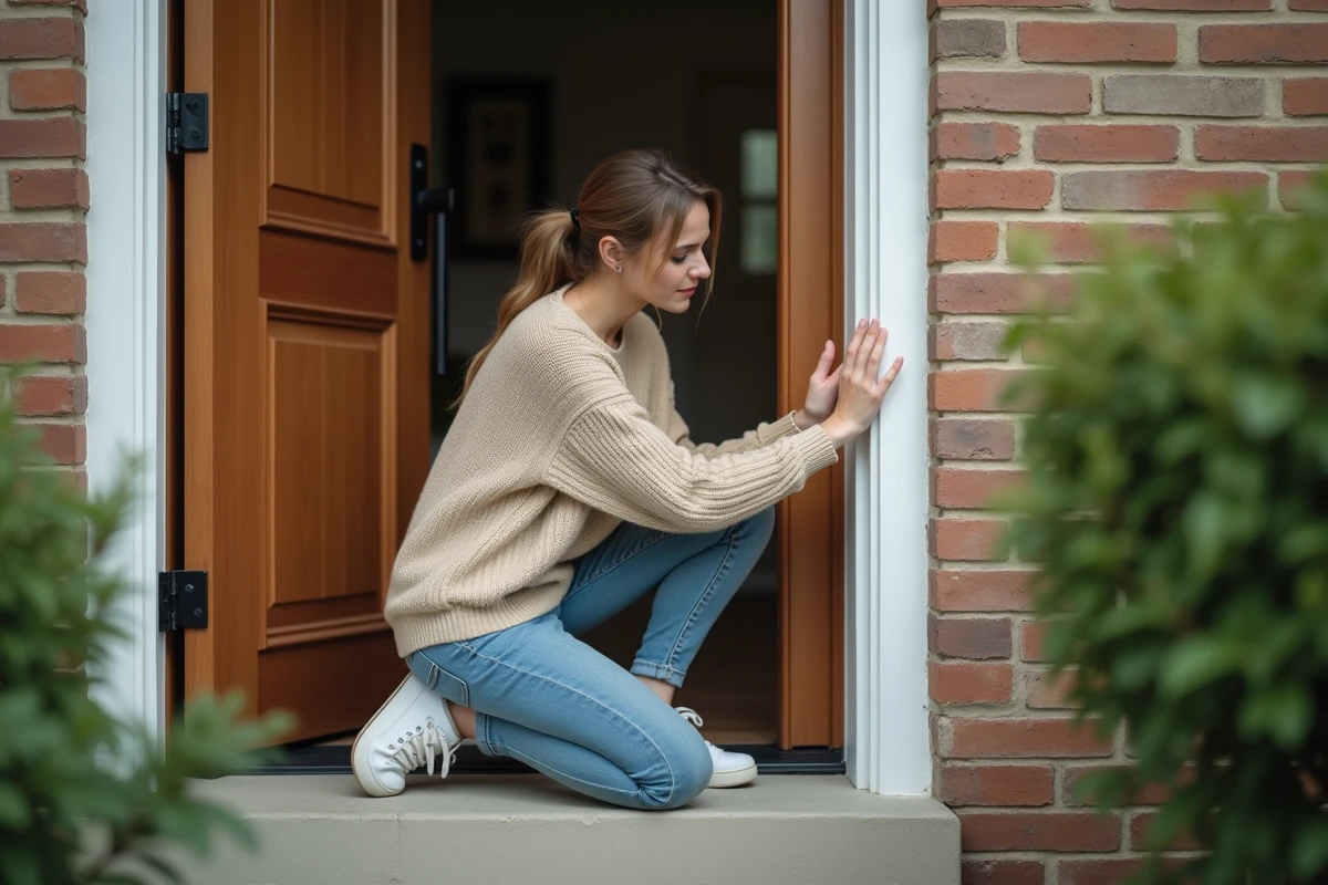 Jeune femme vérifiant l
